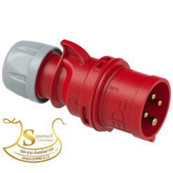 เพาเวอร์ปลั๊กตัวผู้ IP44 NO.014-6 3P+E 16A 400V*สีแดง PCE