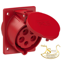 เพาเวอร์ปลั๊กตัวเมียฝังเฉียง IP44 NO.415-6 3P+N+E 16A 400V PCE