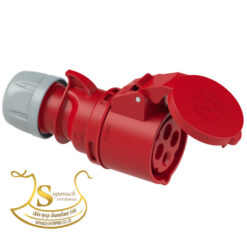 เพาเวอร์ปลั๊กตัวเมียกลางทาง IP44 NO.214-6 3P+E 16A 400V PCE