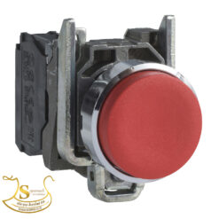 สวิตช์ปุ่มกดหัวนูน-กดเด้งกลับ XB4-BL42 สีแดง Schneider