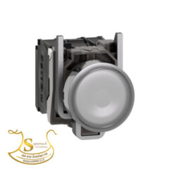 สวิตช์ปุ่มกดมีไฟโชว์ LED XB4-BW31M5 สีขาว Schneider