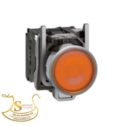 สวิตช์ปุ่มกดมีไฟโชว์ LED XB4-BW35M5 สีเหลือง Schneider