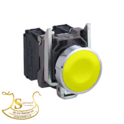 สวิตช์ปุ่มกด 22mm.XB4-BA51(NO) สีเหลือง Schneider