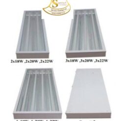 โคมติดลอยอะคริลิคสีใสมีแผ่นสะท้อน ESL019 2x36W 30x120Cm.  