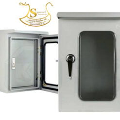 ตู้เหล็กกันน้ำมีหลังคาฝา2ชั้น-ฝานอกกระจก KBSG9001 (#1) 300x450x250mm.KJL