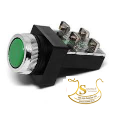 สวิตช์กดหัวเรียบ 25mm.LA167-CBF-251  1NO1NC Elzen