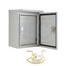ตู้เหล็กกันน้ำมัหลังคาฝา 2ชั้น(ฝานอกทึบ) KBSD9004 (#4) 440x610x250mm.KJL