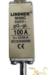 ฟิวส์ใบมีด NH000 100A,500V gG-gL "LINDNER"